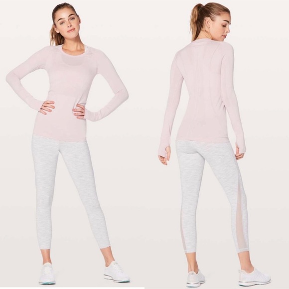 lululemon athletica Tops - Rare Lululemon | Swiftly Tech Long Sleeve Crew Porcelain Pink 4